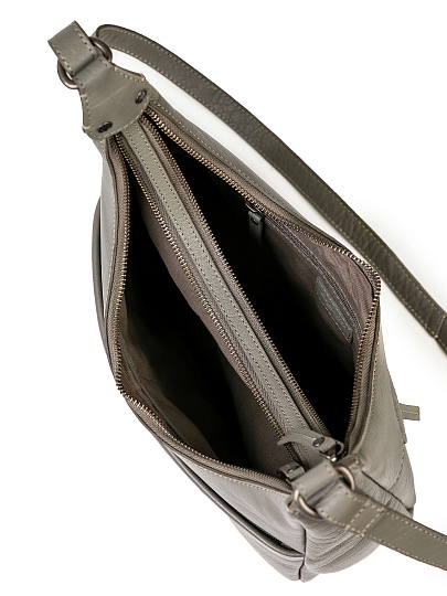 Женская сумка Dr.Koffer из натуральной кожи серая