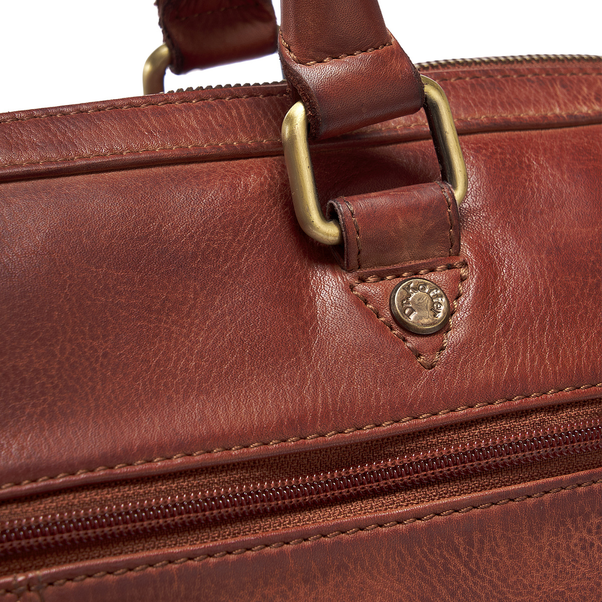 Деловая сумка Dr.Koffer из натуральной кожи коричневая