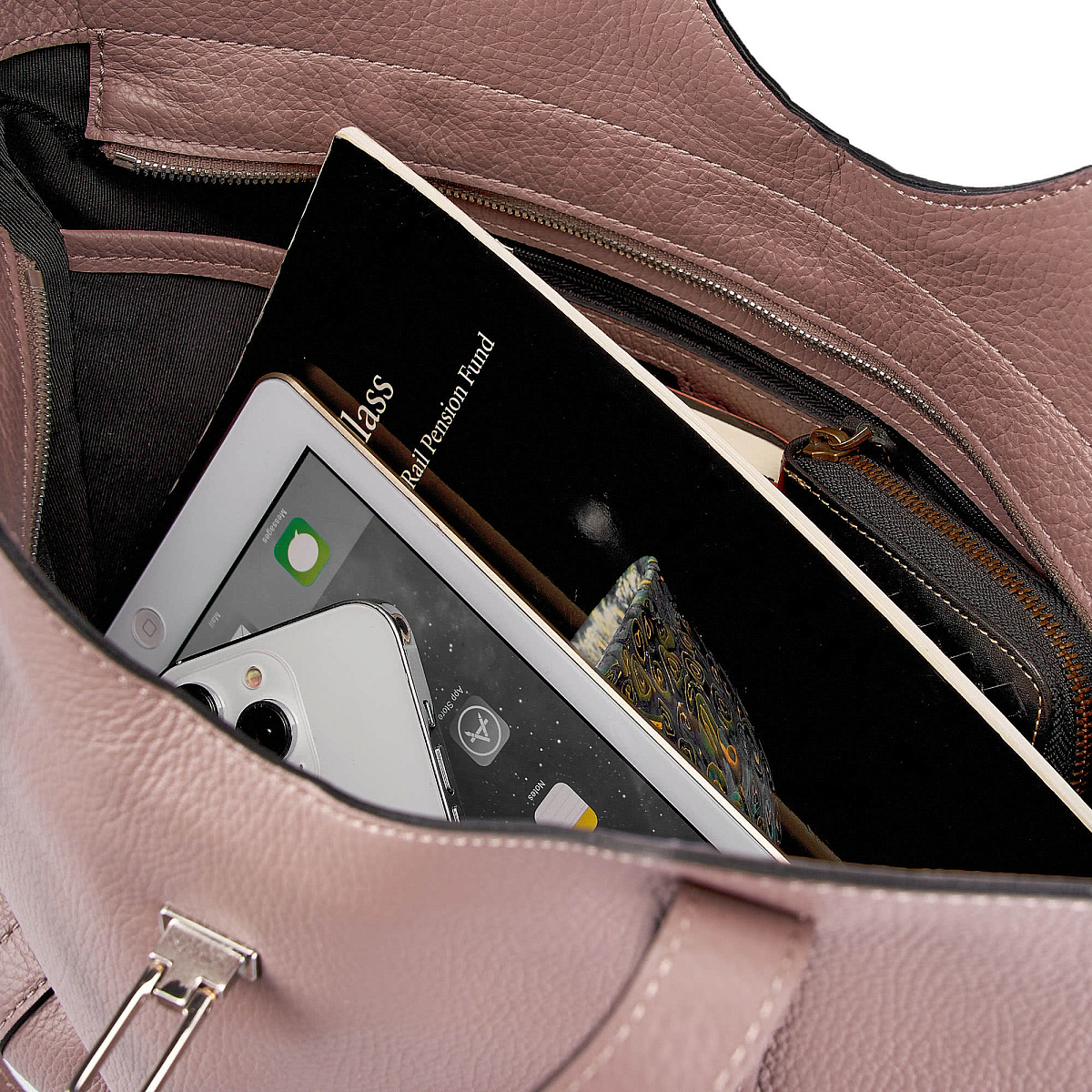 Женская сумка Dr. Koffer из натуральной кожи розовая