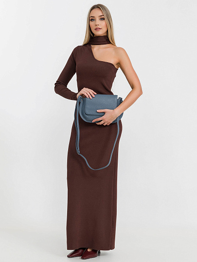 Женская сумка Dr.Koffer из натуральной кожи голубая