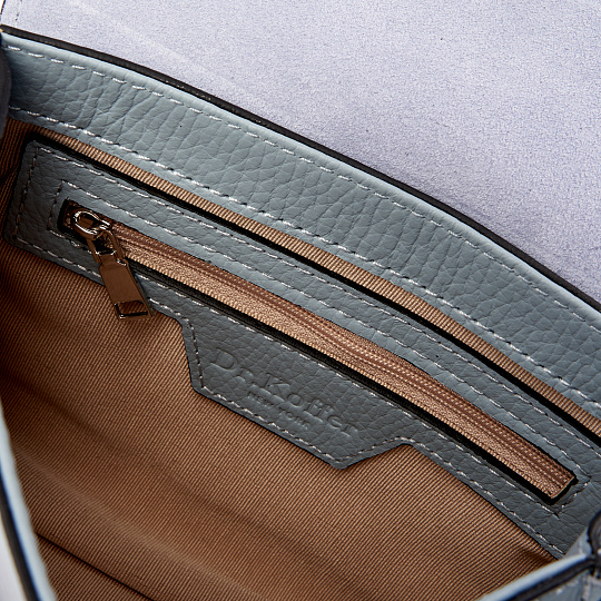 Женская сумка Dr. Koffer из натуральной кожи голубая