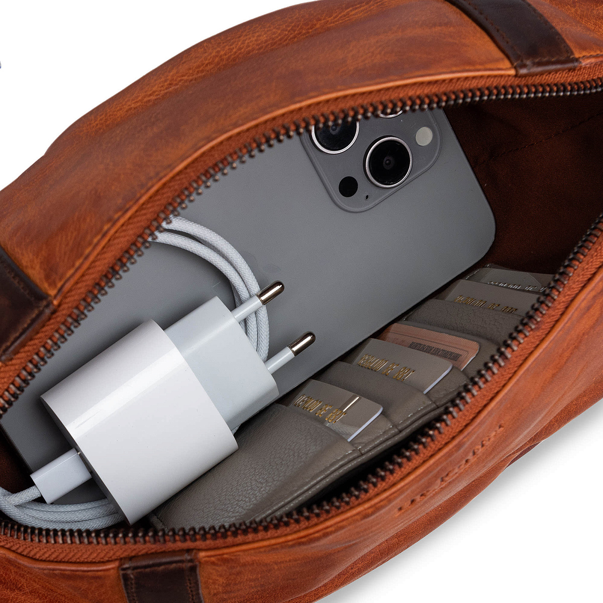 Несессер Dr.Koffer из натуральной кожи коричневый