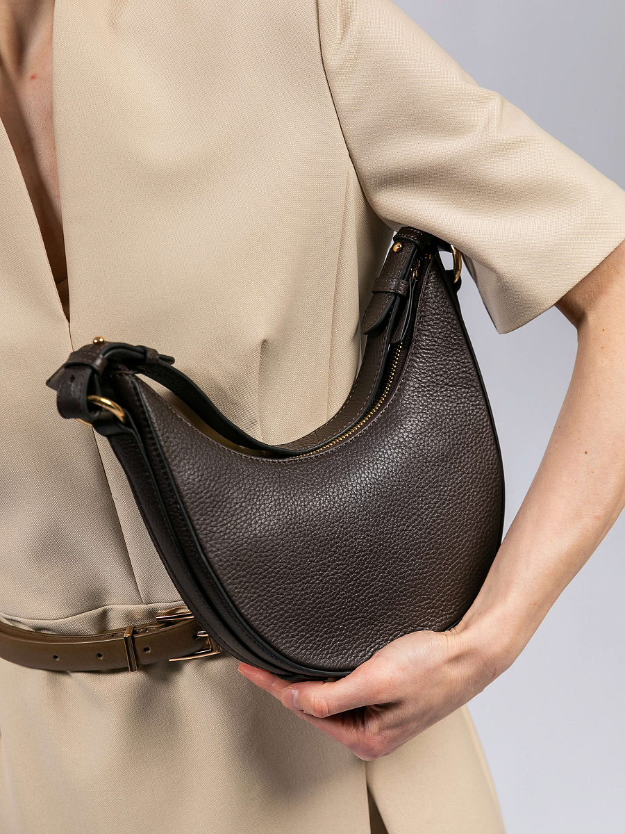 Женская сумка Dr. Koffer из натуральной кожи коричневая