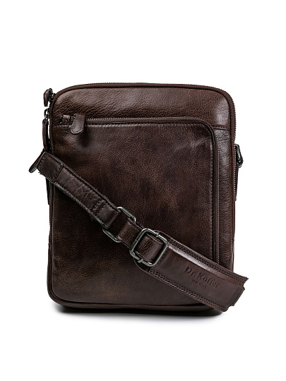 Сумка через плечо Dr.Koffer из натуральной кожи коричневая