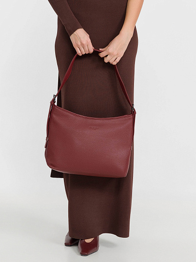 Женская сумка Dr.Koffer из натуральной кожи бордовая