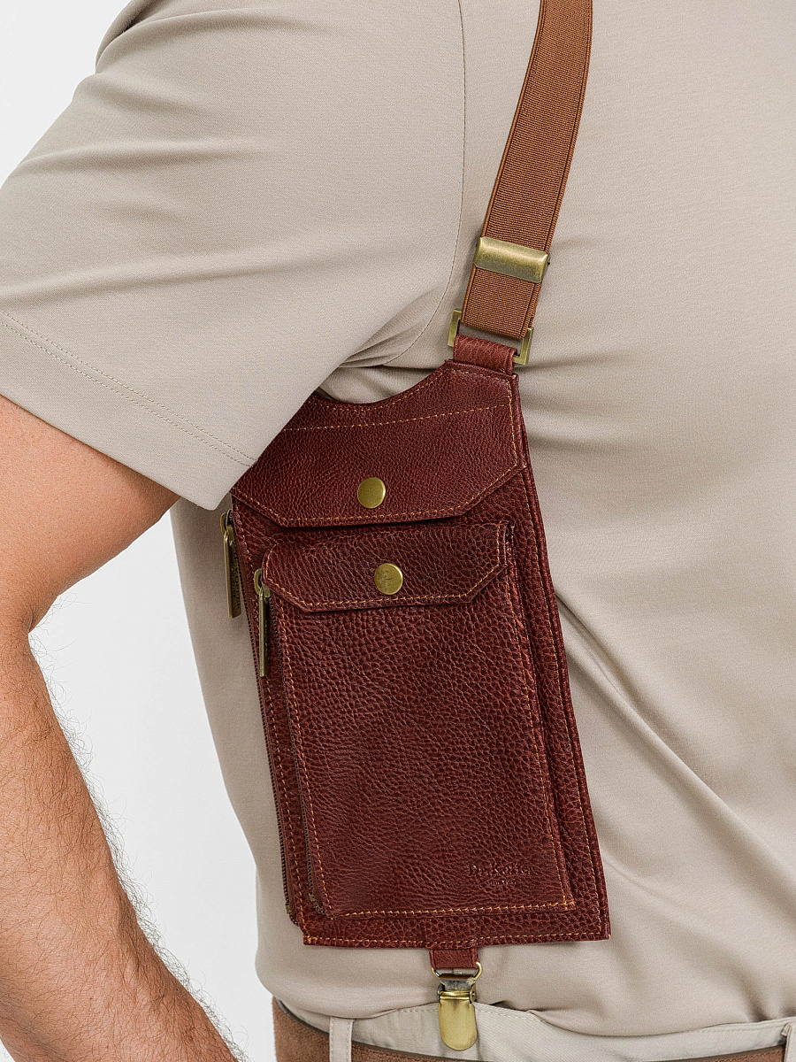 Нагрудный кошелек дорожный Dr.Koffer из натуральной кожи