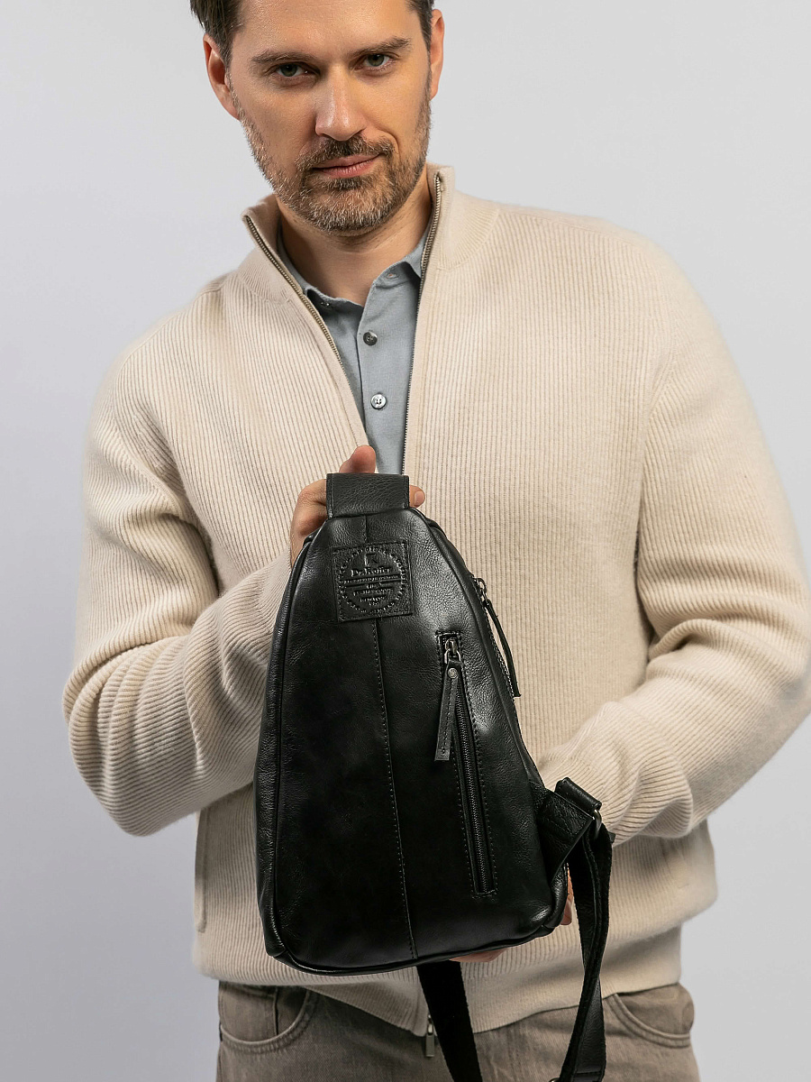 Рюкзак Dr.Koffer из натуральной кожи черный