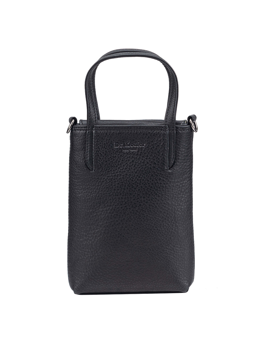 Сумка через плечо Dr.Koffer из натуральной кожи черная