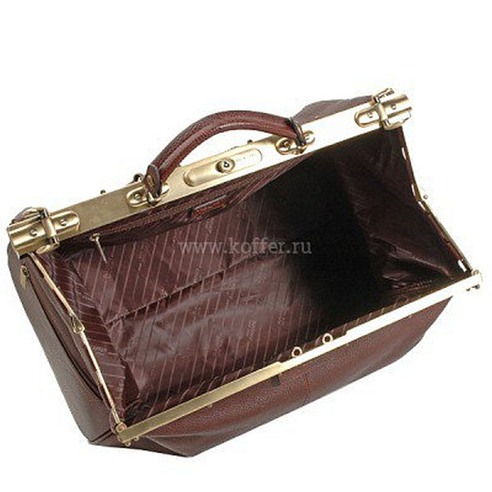 Саквояж, оформленный фурнитурой из сатинового металла Dr.Koffer B402246-02-09