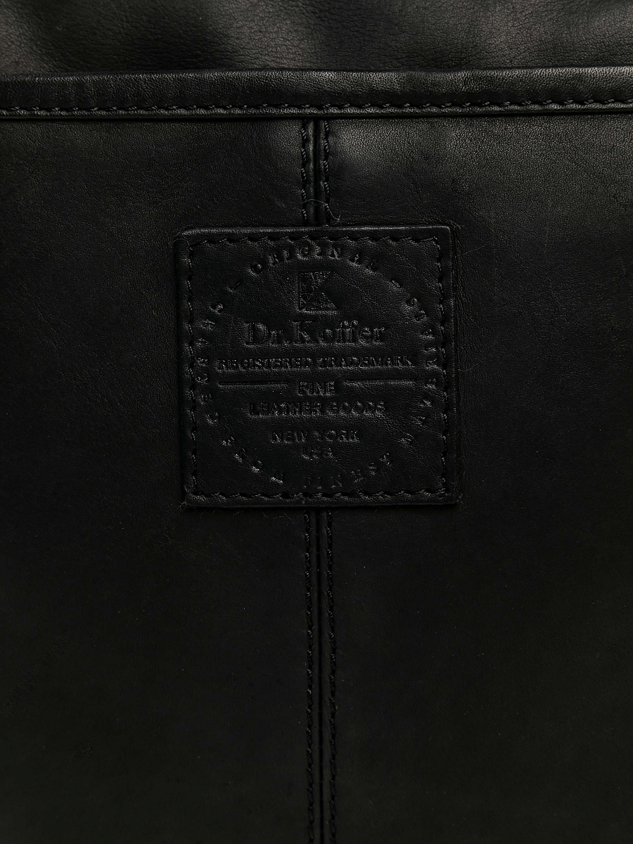 Сумка через плечо Dr.Koffer из натуральной кожи черная