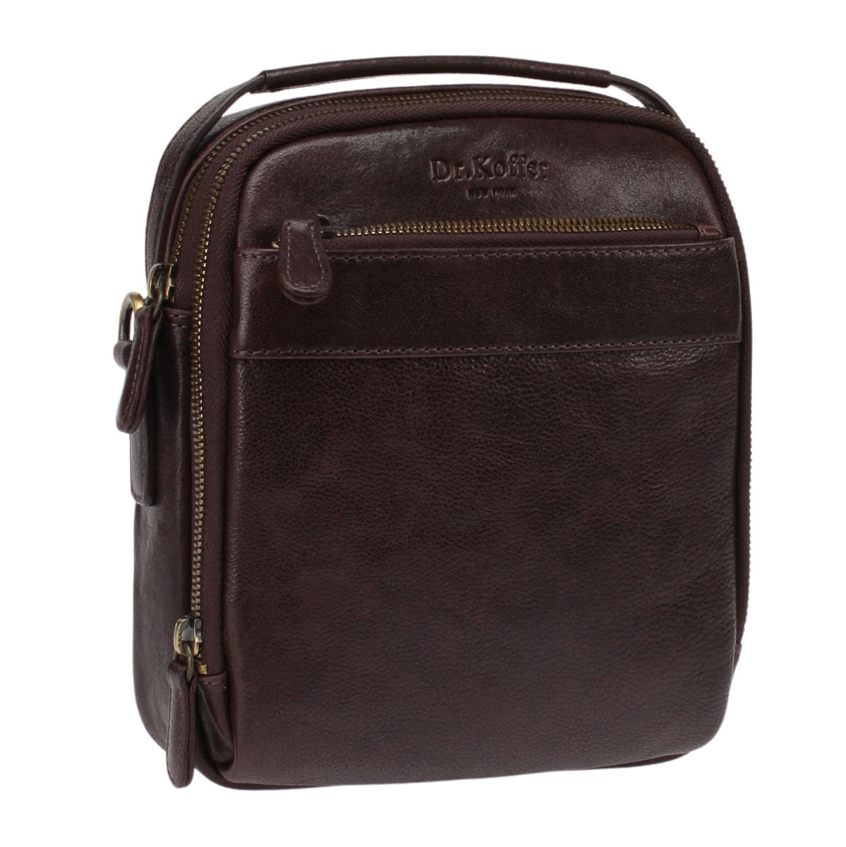 Сумка через плечо Dr.Koffer из натуральной кожи коричневая