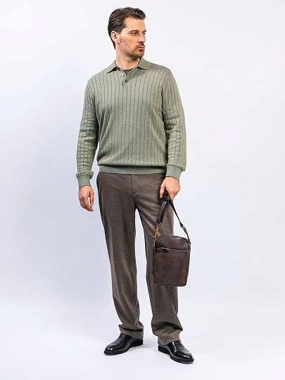 Сумка через плечо Dr. Koffer из натуральной кожи коричневая