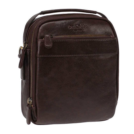 Сумка через плечо Dr.Koffer из натуральной кожи коричневая