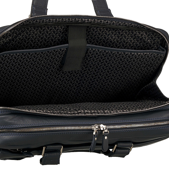 Деловая сумка Dr.Koffer из натуральной кожи черная