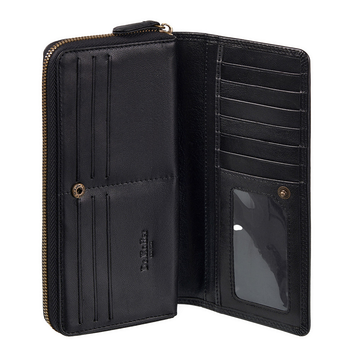 Портмоне Dr.Koffer из натуральной кожи черное