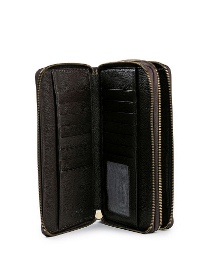 Портмоне Dr.Koffer из натуральной кожи коричневое