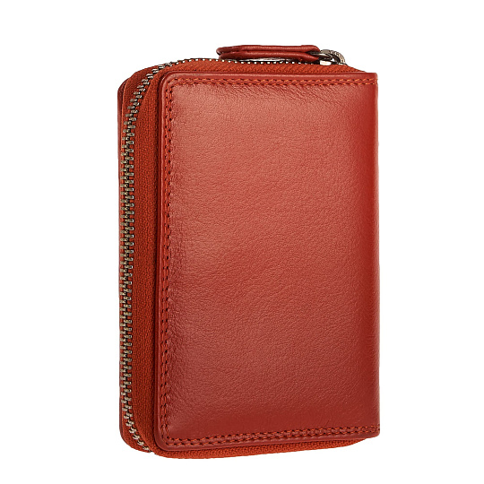 Портмоне Dr.Koffer из натуральной кожи оранжевое