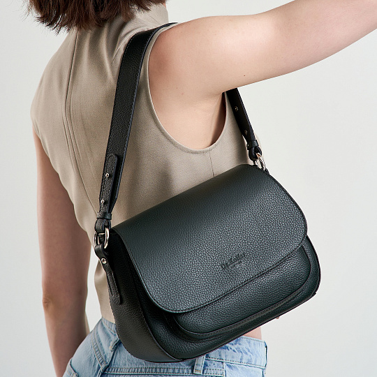 Женская сумка Dr. Koffer из натуральной кожи зеленая