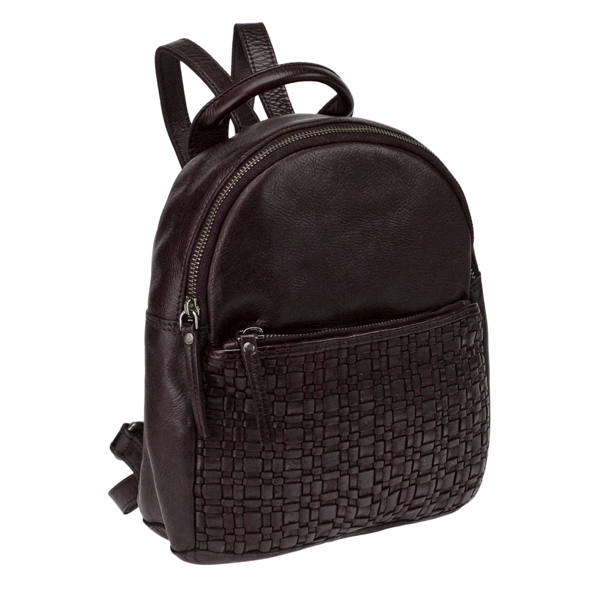 Рюкзак Dr.Koffer из натуральной кожи темно-коричневый