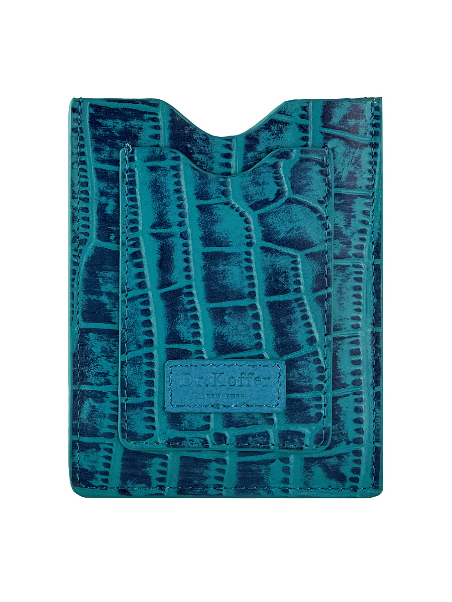 Кредитница Dr.Koffer из натуральной кожи синяя