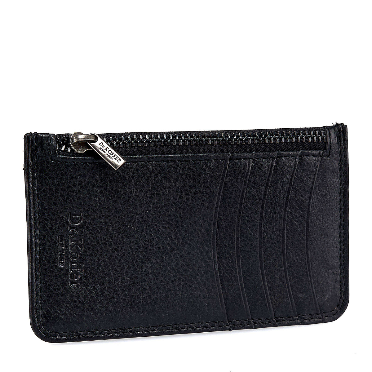 Кредитница Dr.Koffer из натуральной кожи черная
