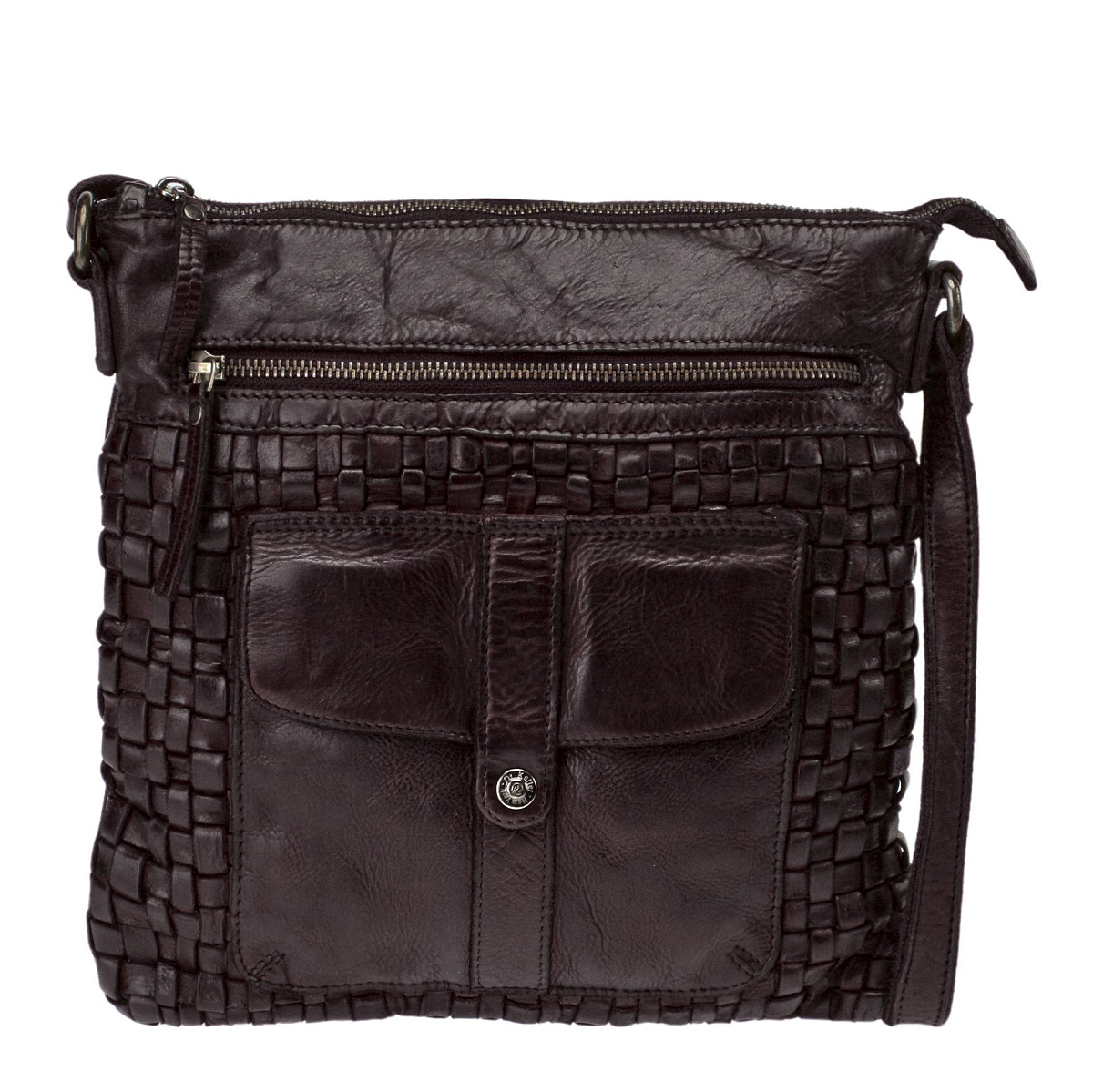 Сумка через плечо Dr.Koffer из натуральной кожи коричневая