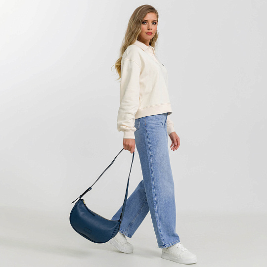 Женская сумка Dr. Koffer из натуральной кожи синяя