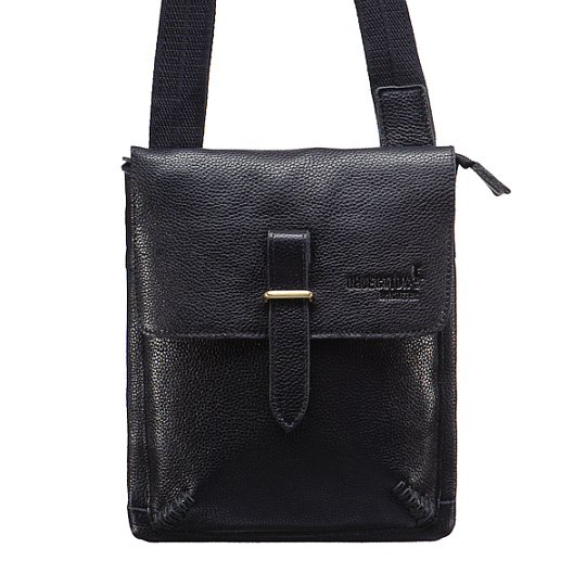 Сумка через плечо Dr.Koffer из натуральной кожи черная