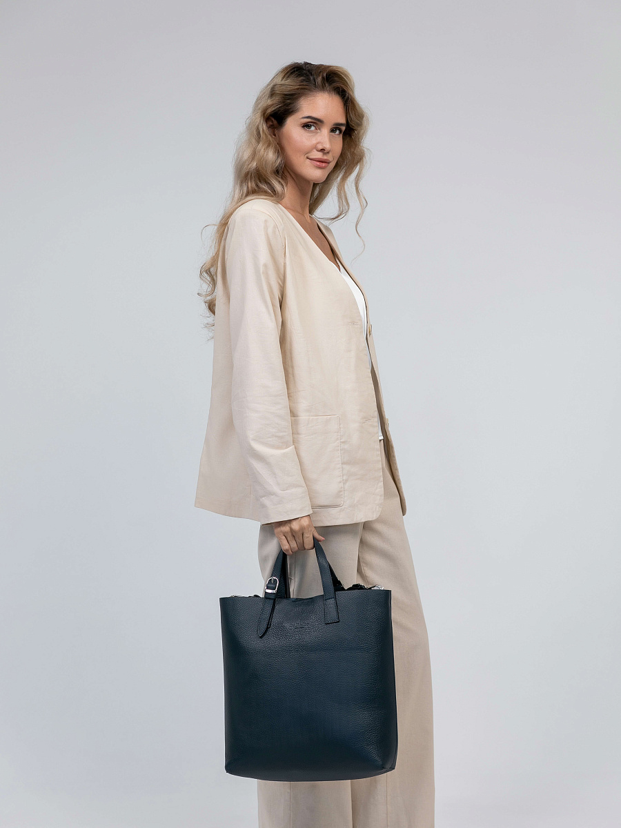 Женская сумка Dr.Koffer из натуральной кожи синяя