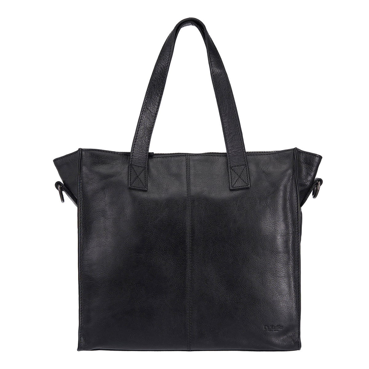 Деловая сумка Dr.Koffer из натуральной кожи черная