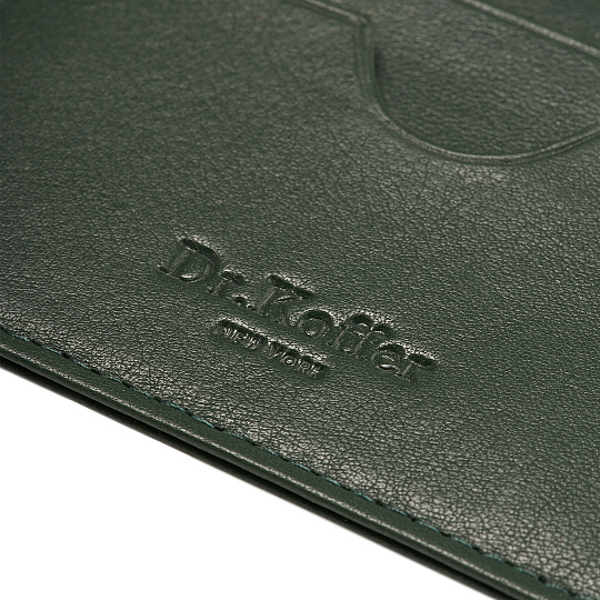 Кредитница Dr.Koffer из натуральной кожи зеленая