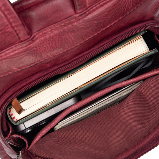 Рюкзак Dr.Koffer из натуральной кожи бордовый