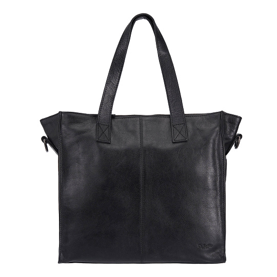 Деловая сумка Dr.Koffer из натуральной кожи черная