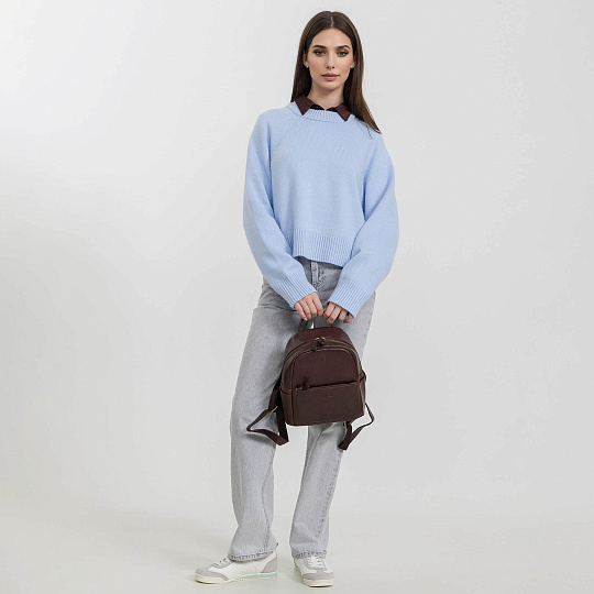 Рюкзак Dr.Koffer из натуральной кожи темно-коричневый