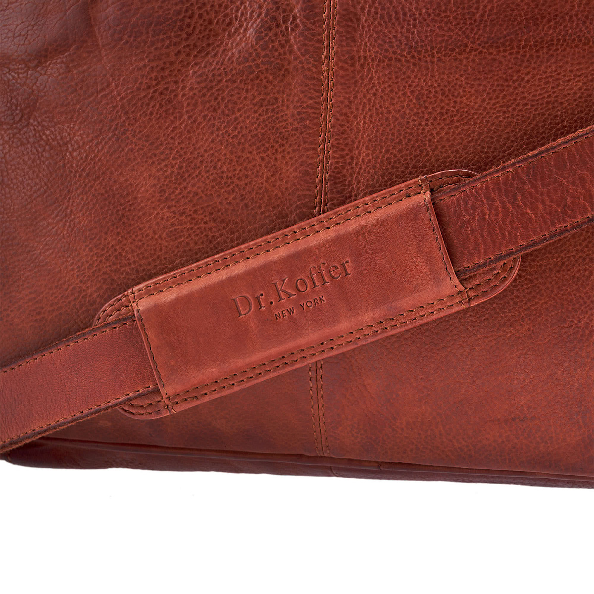 Деловая сумка Dr.Koffer из натуральной кожи коричневая