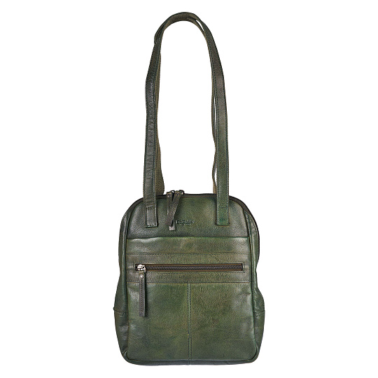 Рюкзак Dr.Koffer из натуральной кожи зеленый