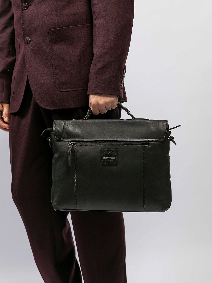 Портфель Dr.Koffer из натуральной кожи коричневый