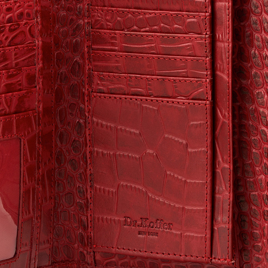 Портмоне Dr.Koffer из натуральной кожи красное