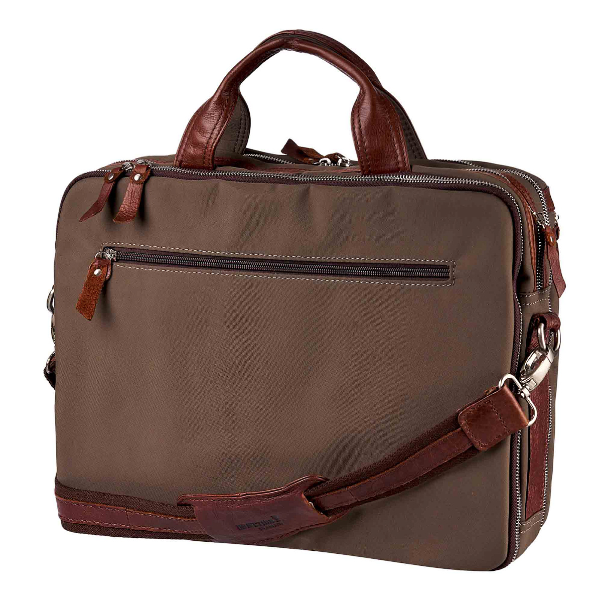 Деловая сумка Dr.Koffer из полиэстэра и натуральной кожи