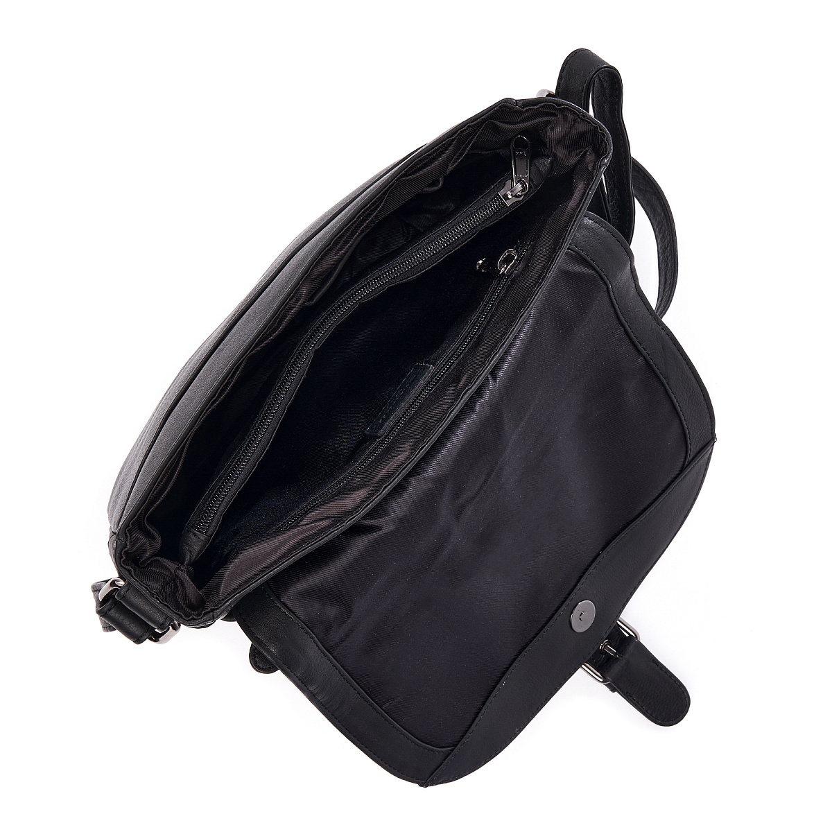 Сумка через плечо Dr.Koffer из натуральной кожи черная