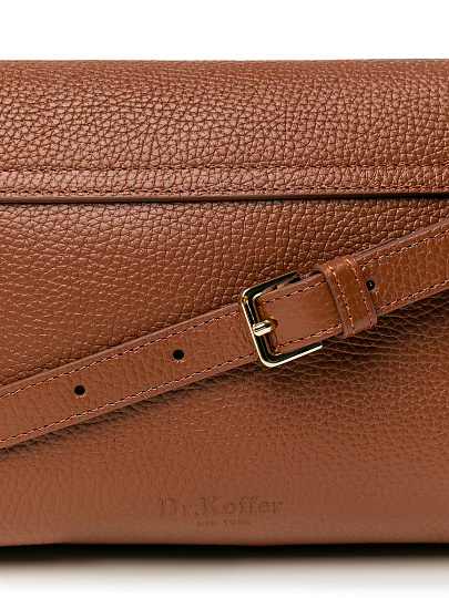 Женская сумка Dr.Koffer из натуральной кожи коричневая