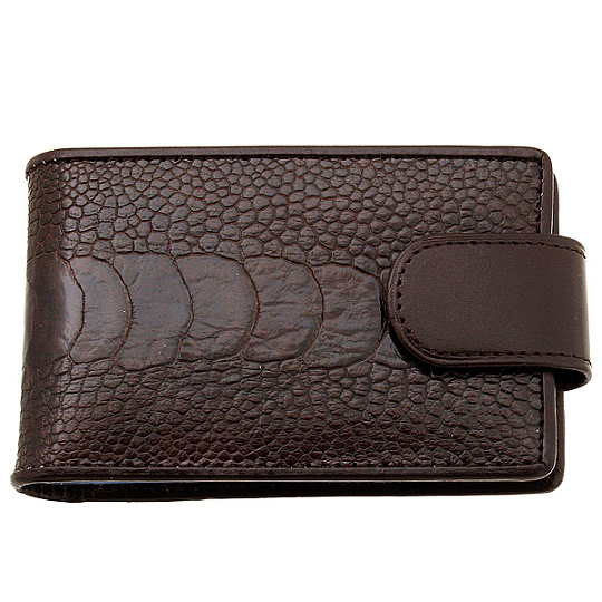 Визитница Dr.Koffer из натуральной кожи темно-коричневая