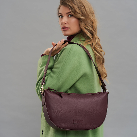 Женская сумка  Dr. Koffer из натуральной кожи бордовая