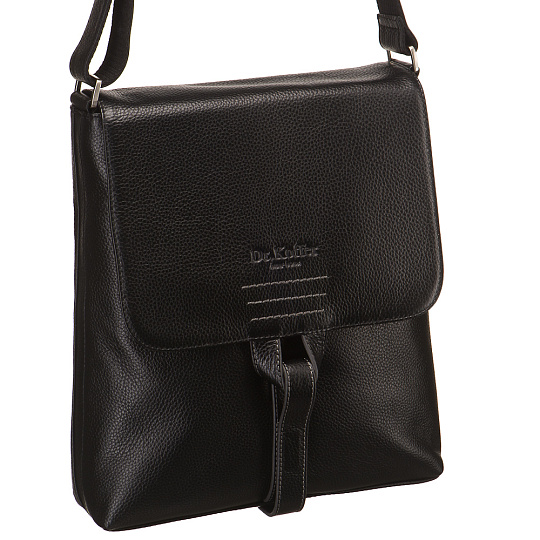 Сумка через плечо Dr.Koffer из натуральной кожи черная