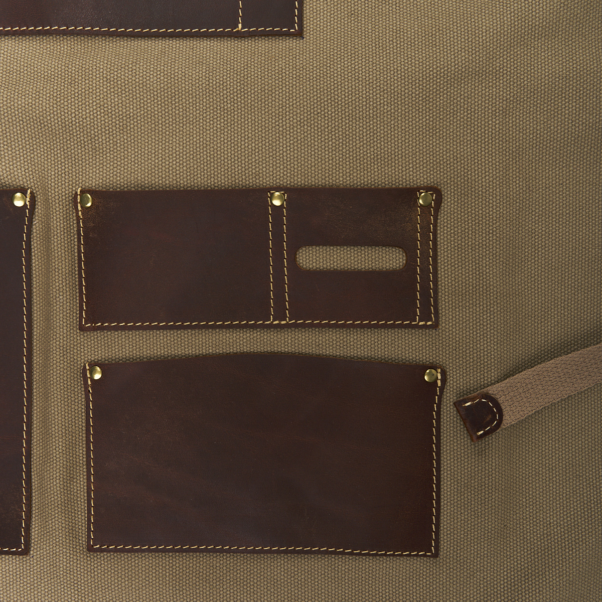 Др.Коффер фартук с кожаными карманами M-079