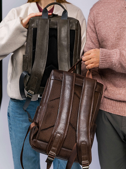 Рюкзак Dr. Koffer из натуральной кожи коричневый