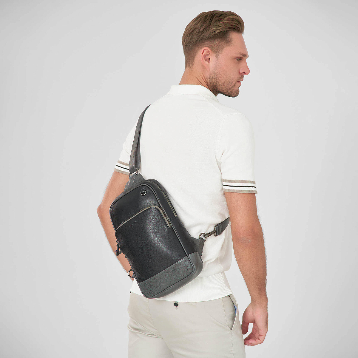 Рюкзак Dr.Koffer из натуральной кожи черный