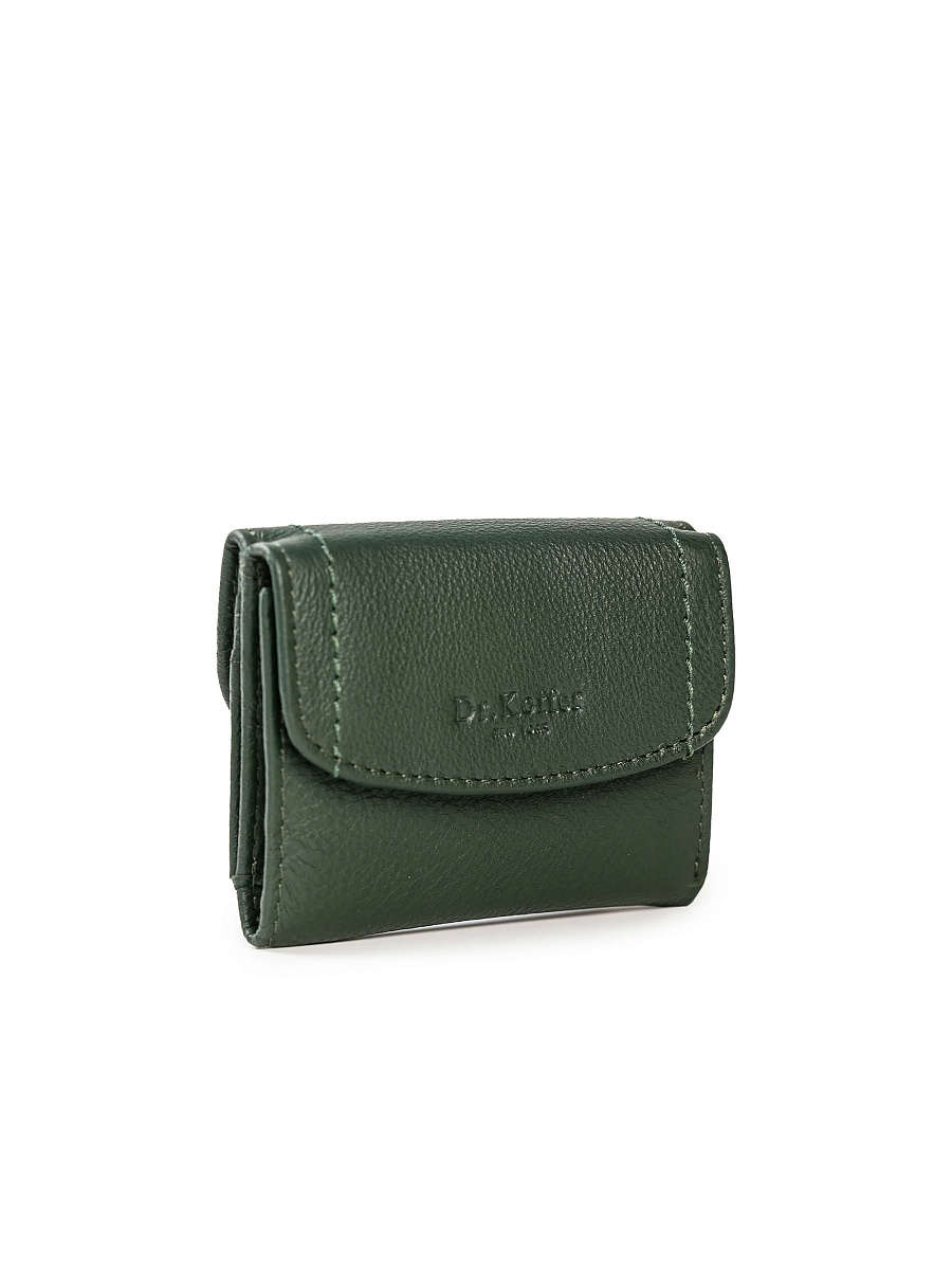 Портмоне Dr.Koffer из натуральной кожи зеленое