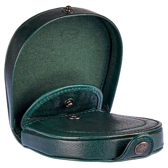 Монетница Dr.Koffer из натуральной кожи зеленая