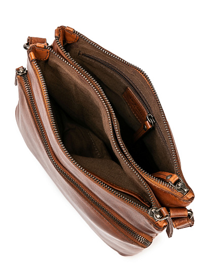 Сумка через плечо Dr.Koffer из натуральной кожи коричневая